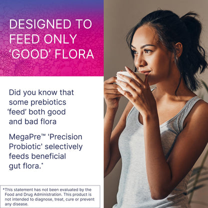 MegaPre DF Dairy-Free Prebiotic Fiber for Gut Health | Microbiome Labs (180 caps)