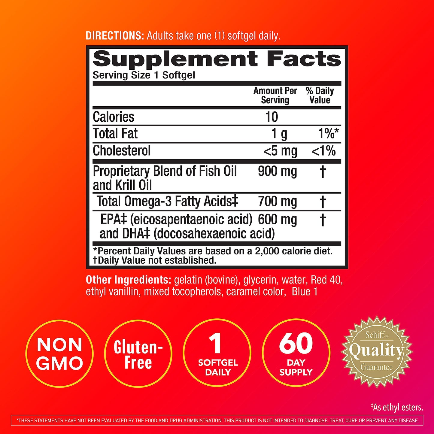 Megared Omega-3 Fish & Krill Oil 900mg – Advanced 4in1, 60 Softgels | Heart, Joint, Brain & Eye Health