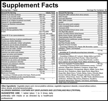 MEGAV-1 Multi-Vitamin, Superfood & Minerals – Immune Support (90 Tablets)