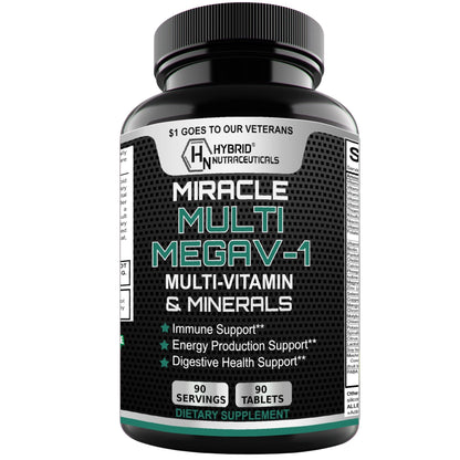 MEGAV-1 Multi-Vitamin, Superfood & Minerals – Immune Support (90 Tablets)