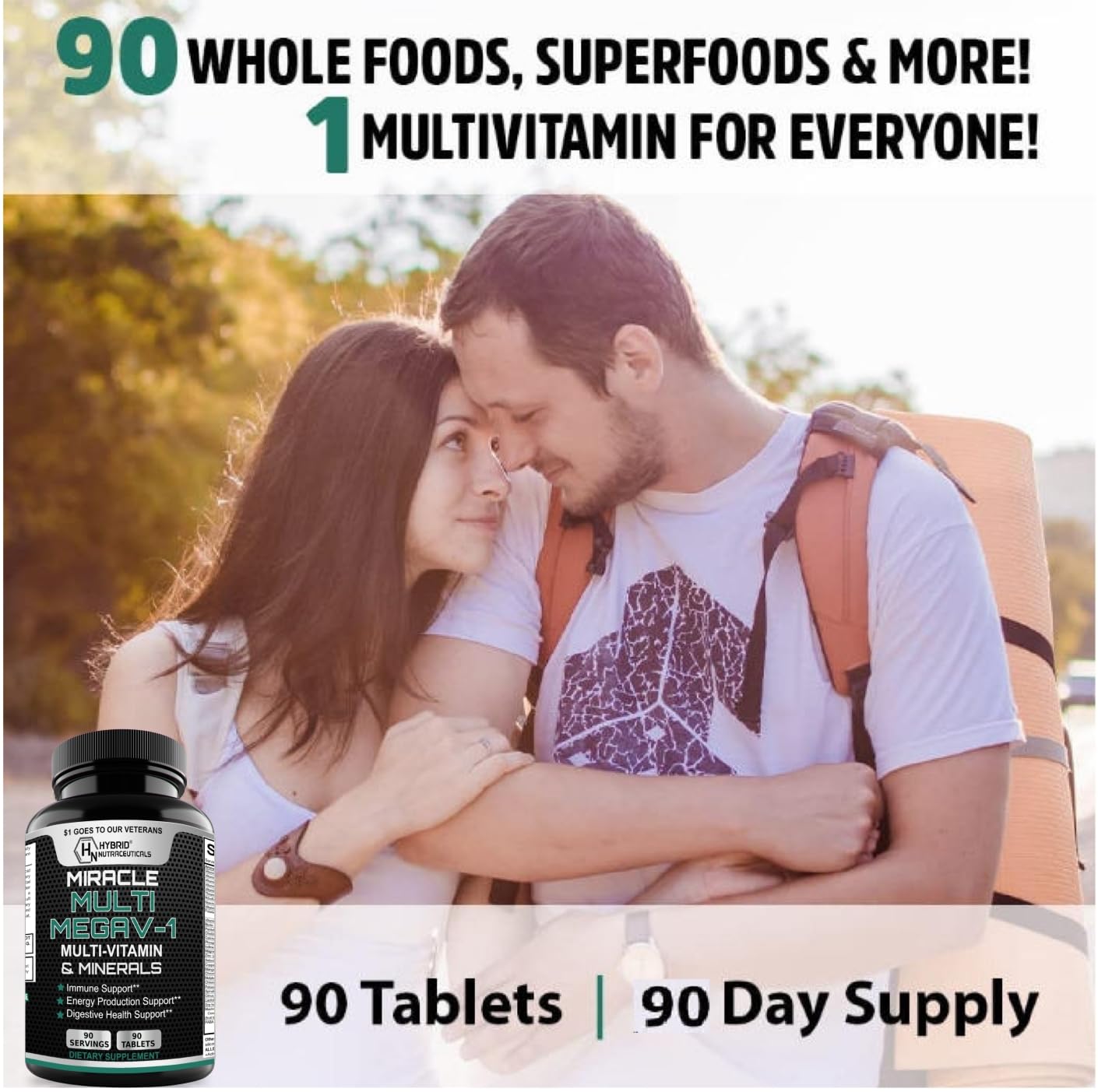 MEGAV-1 Multi-Vitamin, Superfood & Minerals – Immune Support (90 Tablets)