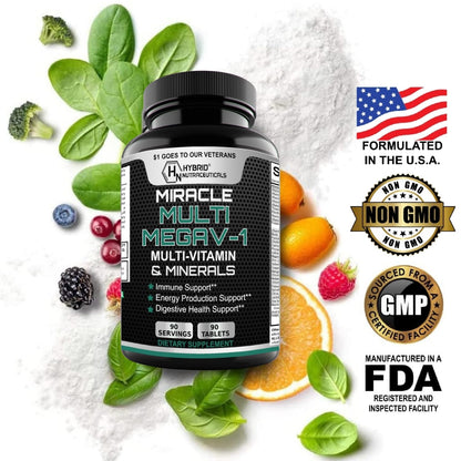 MEGAV-1 Multi-Vitamin, Superfood & Minerals – Immune Support (90 Tablets)