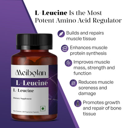 Meibotan L-Leucine 2000mg – Muscle Recovery, Non-GMO & Vegan