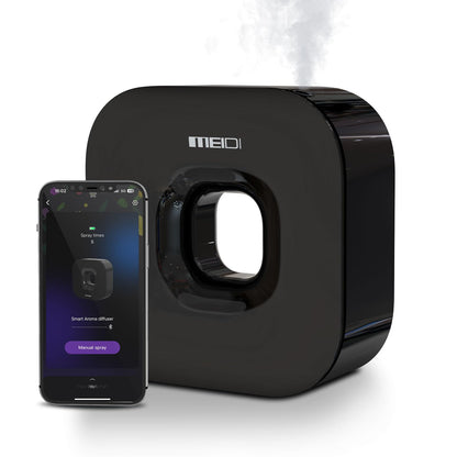 MEIDI Waterless Diffuser — Cordless Aromatherapy with App Control (Black)