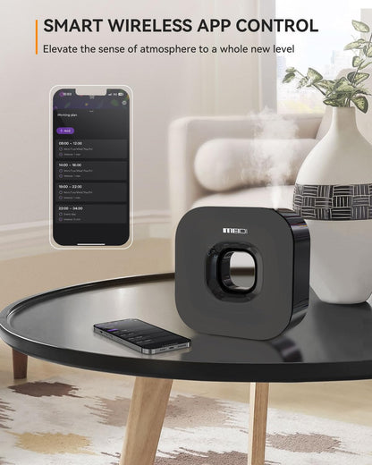 MEIDI Waterless Diffuser — Cordless Aromatherapy with App Control (Black)