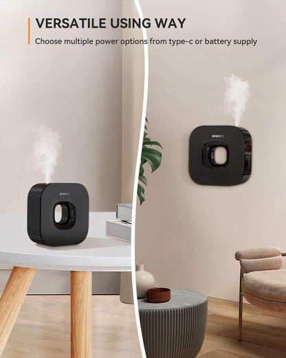 MEIDI Waterless Diffuser — Cordless Aromatherapy with App Control (Black)
