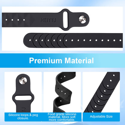 MEIYYJ Motion Sickness Bands – Sea Wristbands for Travel (1 Pair Black + 1 Pair Blue)