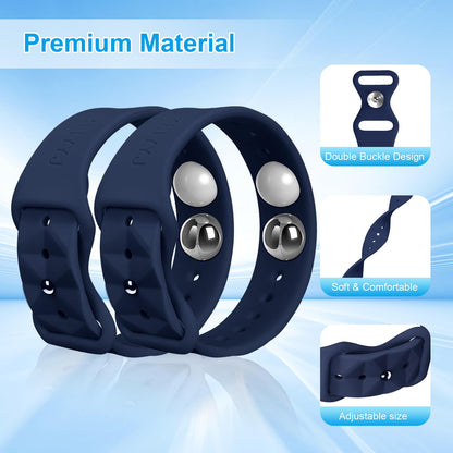 MEIYYJ Motion Sickness Bands – Sea Wristbands for Travel (Dark Blue, 1 Pair)