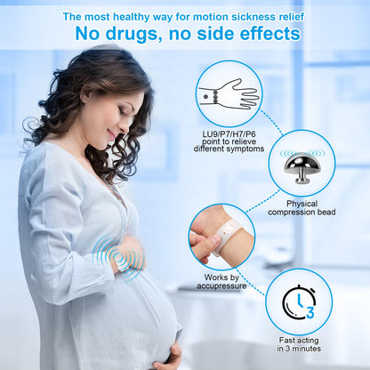 MEIYYJ Motion Sickness Bands | Sea Wristbands for Travel, Pregnancy, and Family
