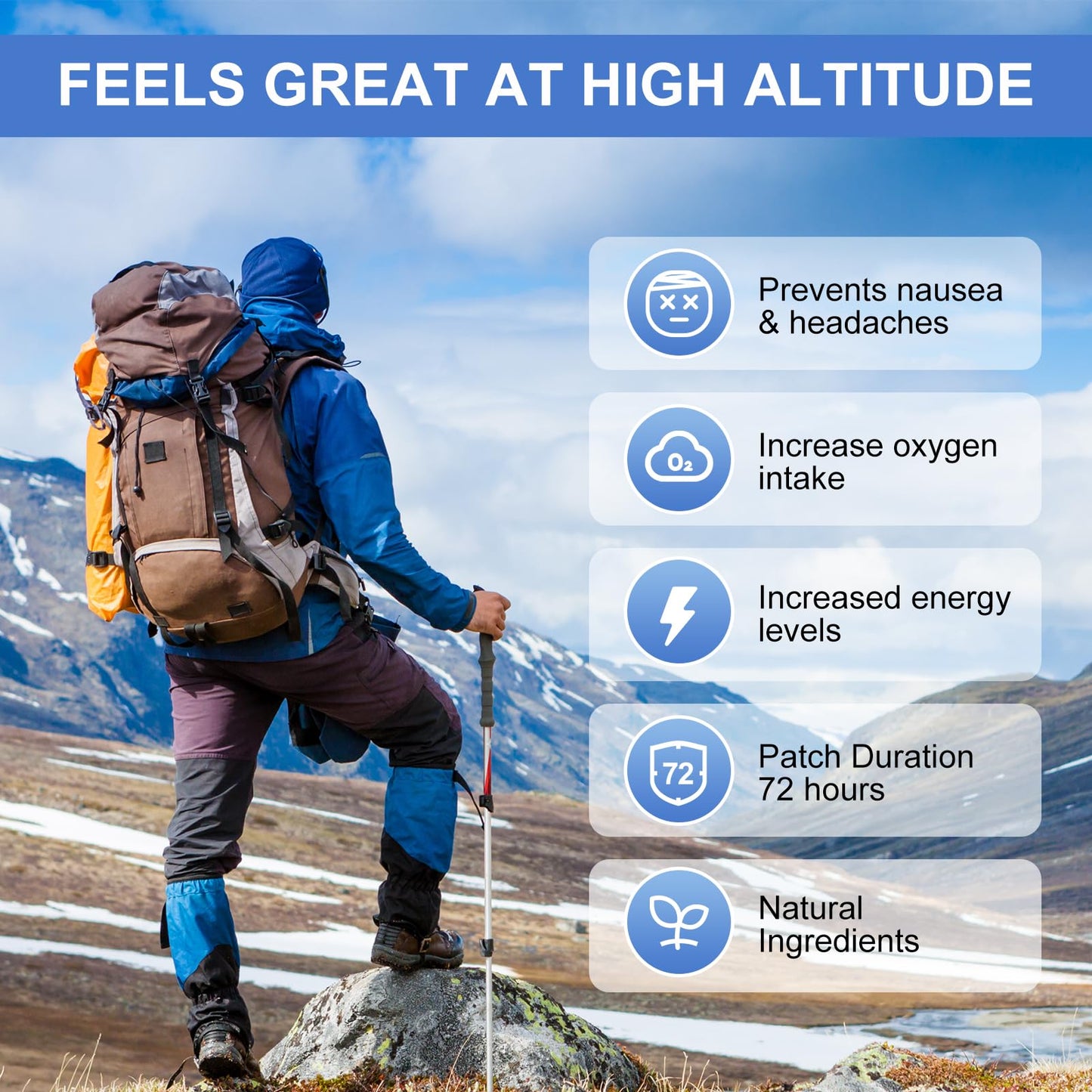 MEIYYJ Altitude Sickness Prevention Patches – 30 Patch Pack for Altitude Acclimation