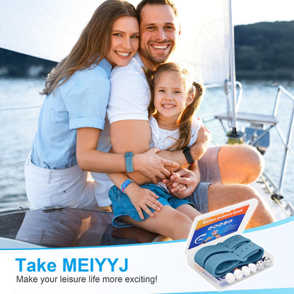 MEIYYJ Motion Sickness Bands – Sea Wristbands for Travel (Blue & Green)