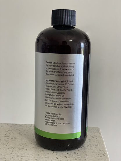 Melaleuca Breath-Away Mouth Rinse - Peppermint & T36-C5 Oil 16oz