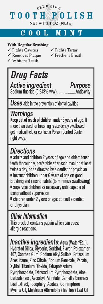 Melaleuca Fluoride Tooth Polish Paste - Cool Mint 3.3oz