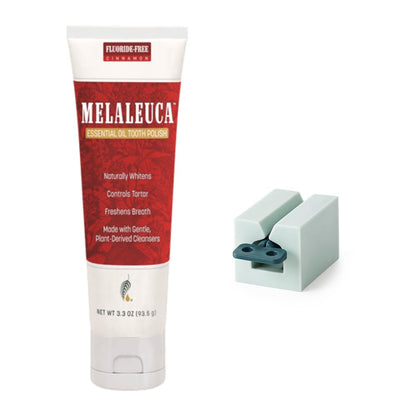 Melaleuca Essential Oil Tooth Polish - Cinnamon Fluoride-Free 3.3 oz + Free Tube Squeezer