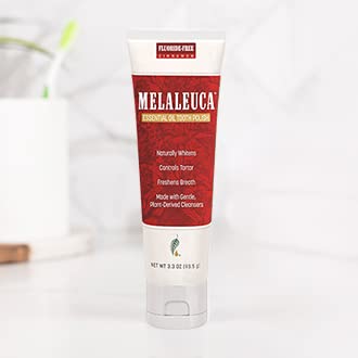 Melaleuca Essential Oil Tooth Polish - Cinnamon Fluoride-Free 3.3 oz + Free Tube Squeezer