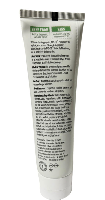 Melaleuca Whitening Tooth Polish Paste with Fluoride for Sensitive Teeth – 3.3oz – Clean Mint