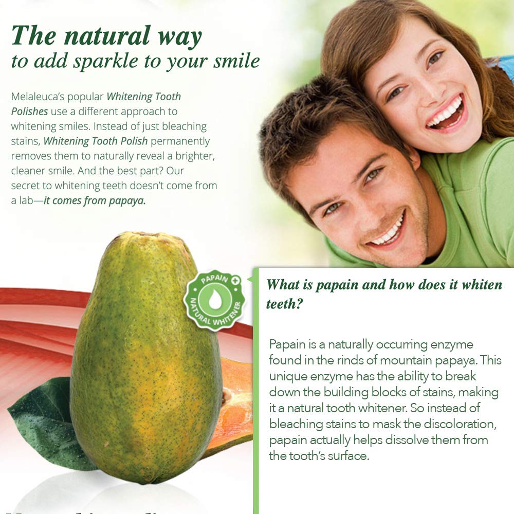 Melaleuca Whitening Tooth Polish Paste Fluoride-Free 3.8oz – Fresh Mint