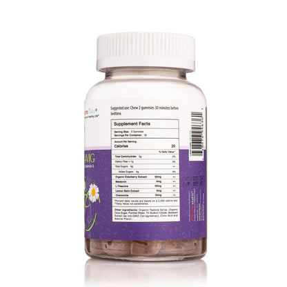Melat-8 Gummies with Melatonin 4mg – Elderberry, Theanine, Chamomile & Lemon Balm (60 Count)