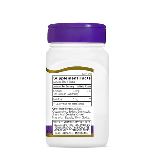 21st Century Melatonin 3 mg Tablets, 200 Count | Sleep Support