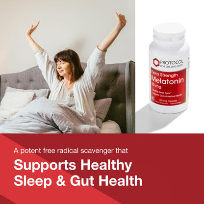 Melatonin Extra Strength 10 mg - Sleep Support for Adults - Kosher & Non-GMO - 100 Veg Caps