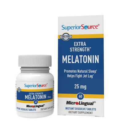Superior Source Extra Strength Melatonin 25 mg | Instant Dissolve Tablets
