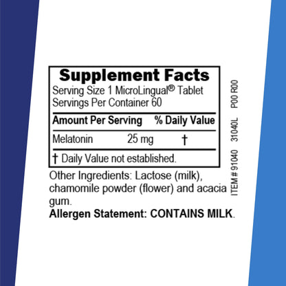 Superior Source Extra Strength Melatonin 25 mg | Instant Dissolve Tablets