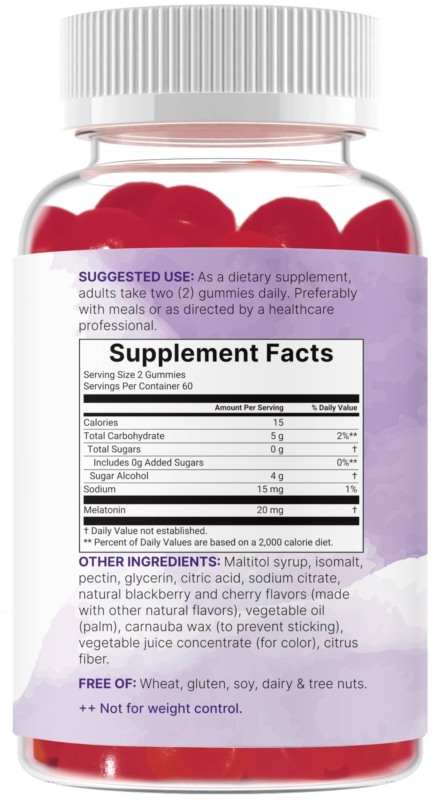 Micro Ingredients Melatonin Gummies 20mg – 120ct | Sugar-Free Sleep Aid