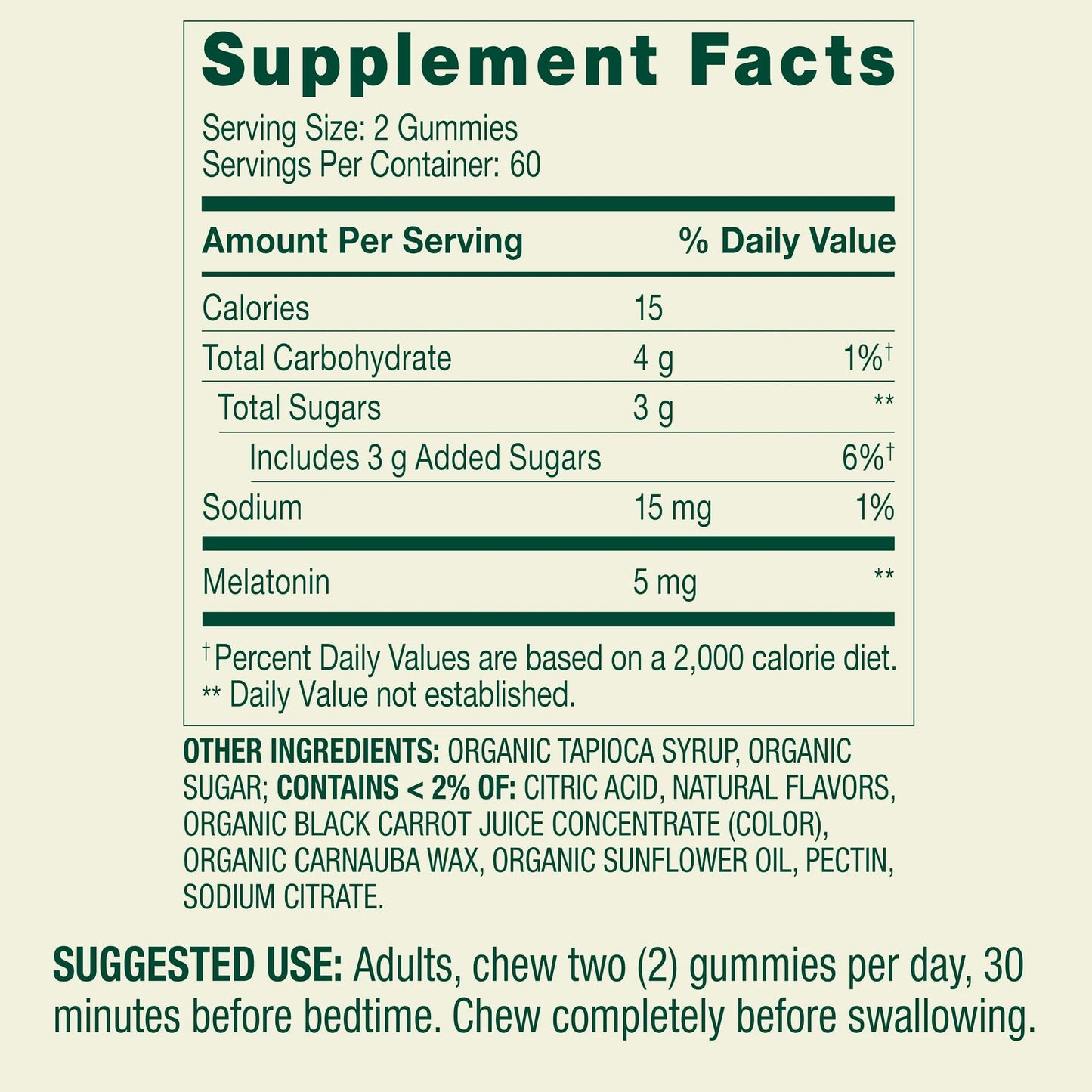 Melatonin Gummies 5 mg – Strawberry, 120 Count (60-Day) – Non-GMO Sleep Support