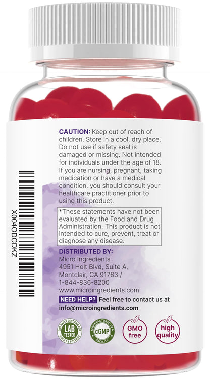 Micro Ingredients Melatonin Gummies 20mg – 120ct | Sugar-Free Sleep Aid