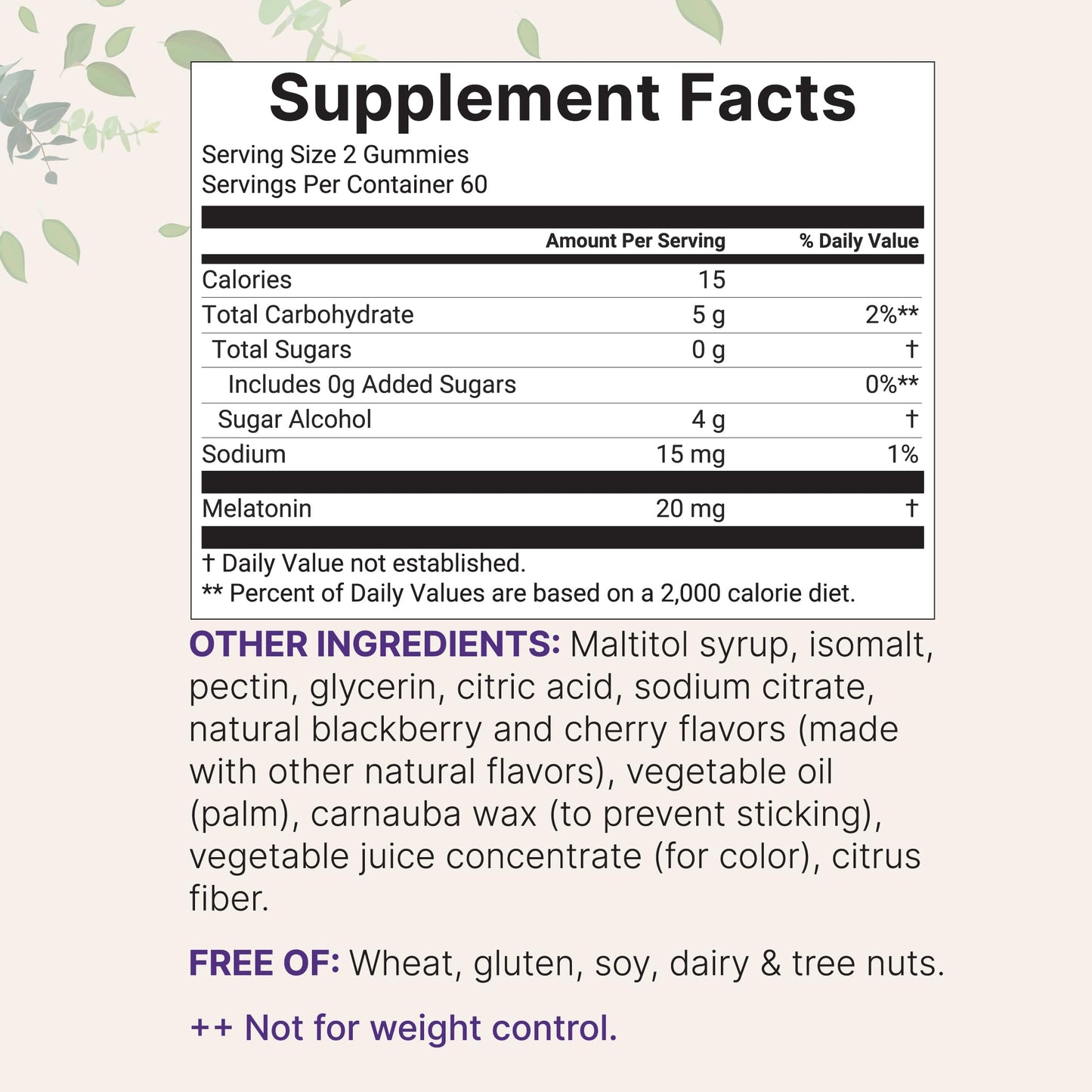 Micro Ingredients Melatonin Gummies 20mg – 120ct | Sugar-Free Sleep Aid