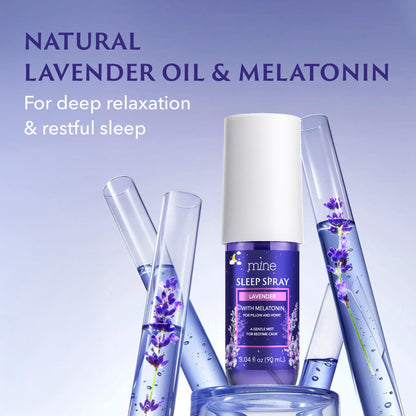 Lavender Sleep Spray with Melatonin – Natural Pillow Mist for Relaxing Sleep | Calming Bed Spray