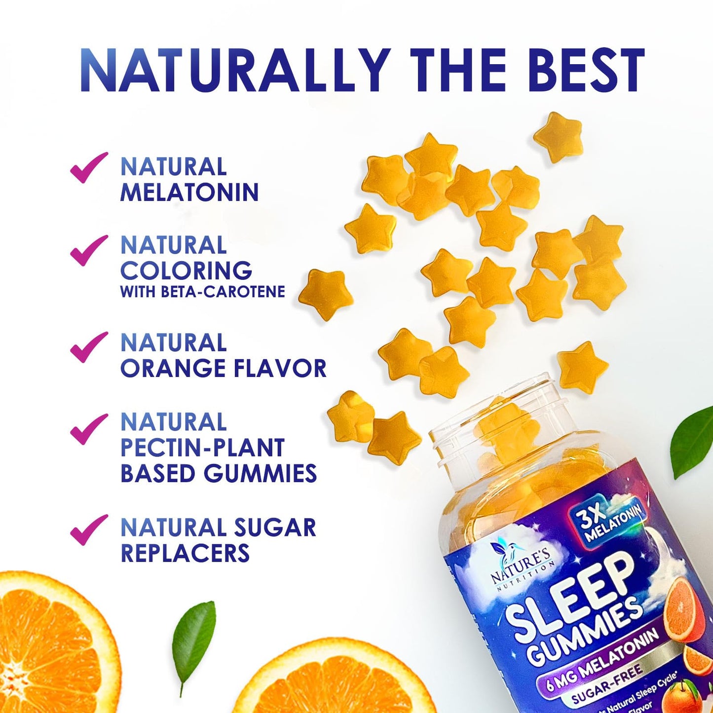 Melatonin Sleep Gummies Sugar Free - 6 mg for Adults, 60 Count