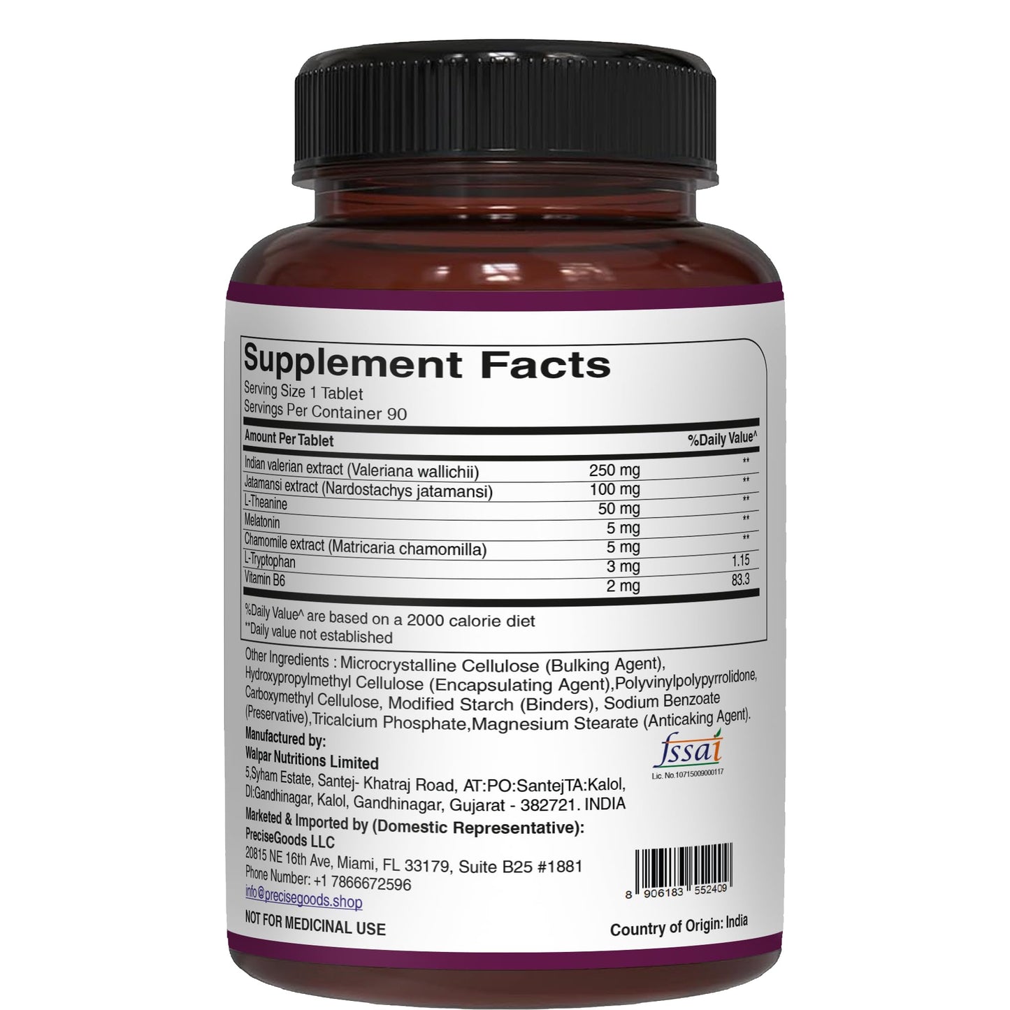 Pure Nutrition Melatonin 5mg with Valeriana wallichii – 90 Tabs | Non-Addictive Sleep Support