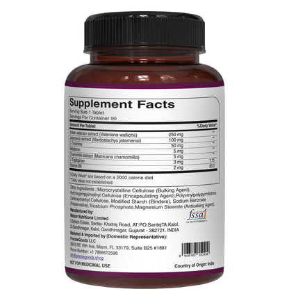 Pure Nutrition Melatonin 5mg with Valeriana wallichii – 90 Tabs | Non-Addictive Sleep Support