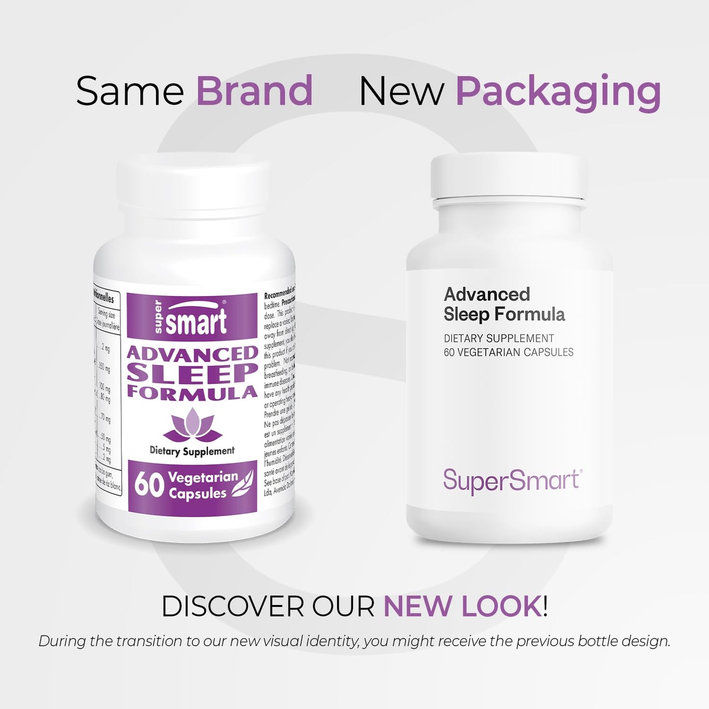Supersmart Advanced Sleep Formula (High Strength) - Melatonin, Valerian, California Poppy | 60 Vegetarian Capsules | Non-GMO & Gluten Free