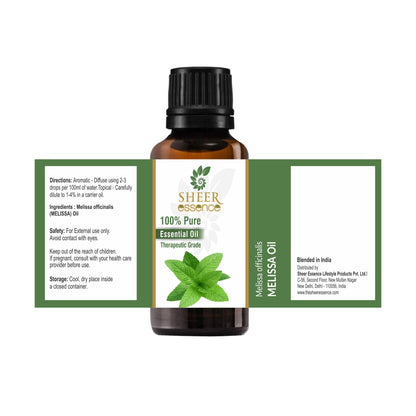 Sheer Essence Melissa Essential Oil (Lemon Balm) – 15 ml | 100% Pure, Therapeutic Grade Melissa Officinalis