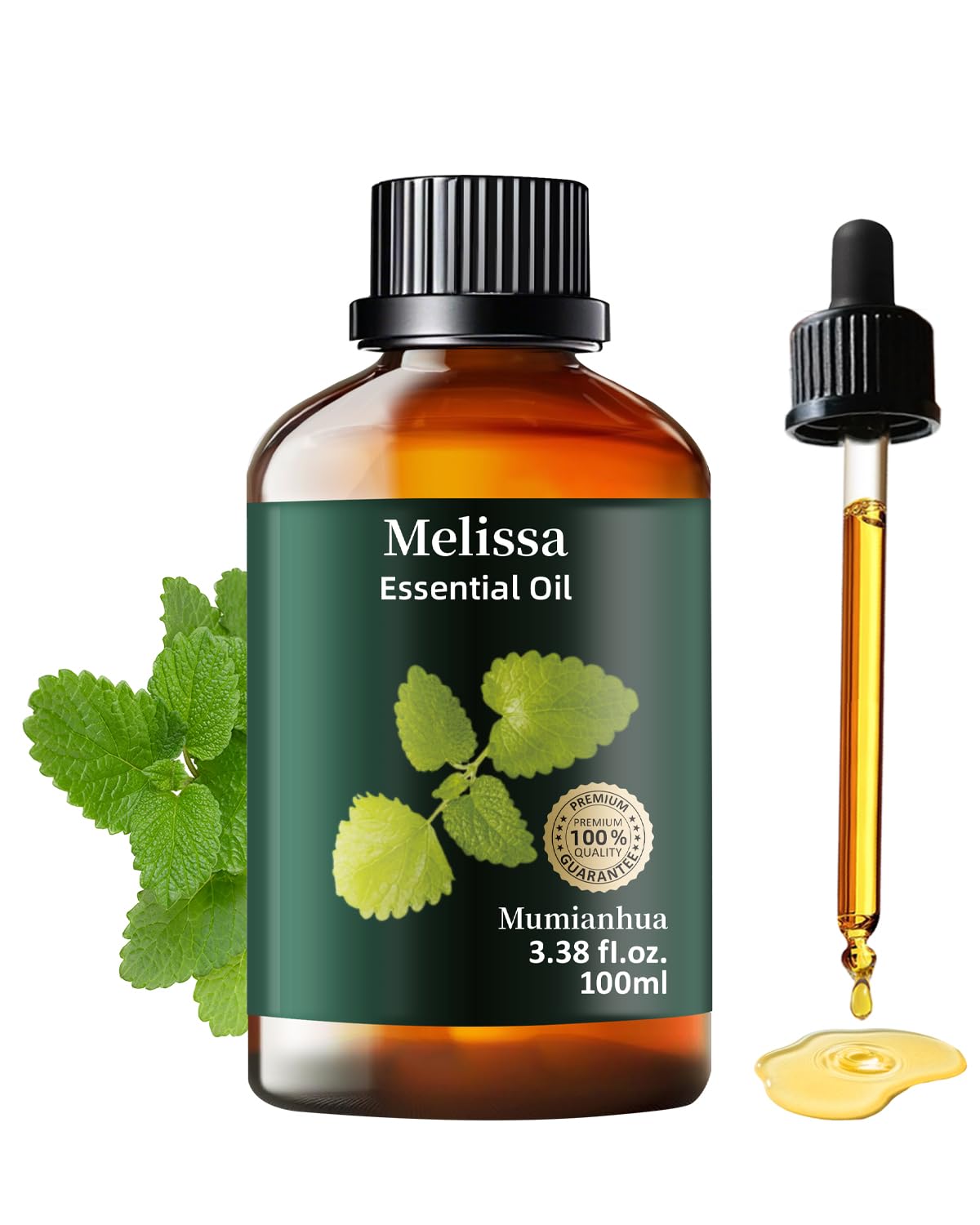 Melissa Essential Oil Pure | Mumianhua Natural Therapeutic Melissa Oil 3.38 fl oz