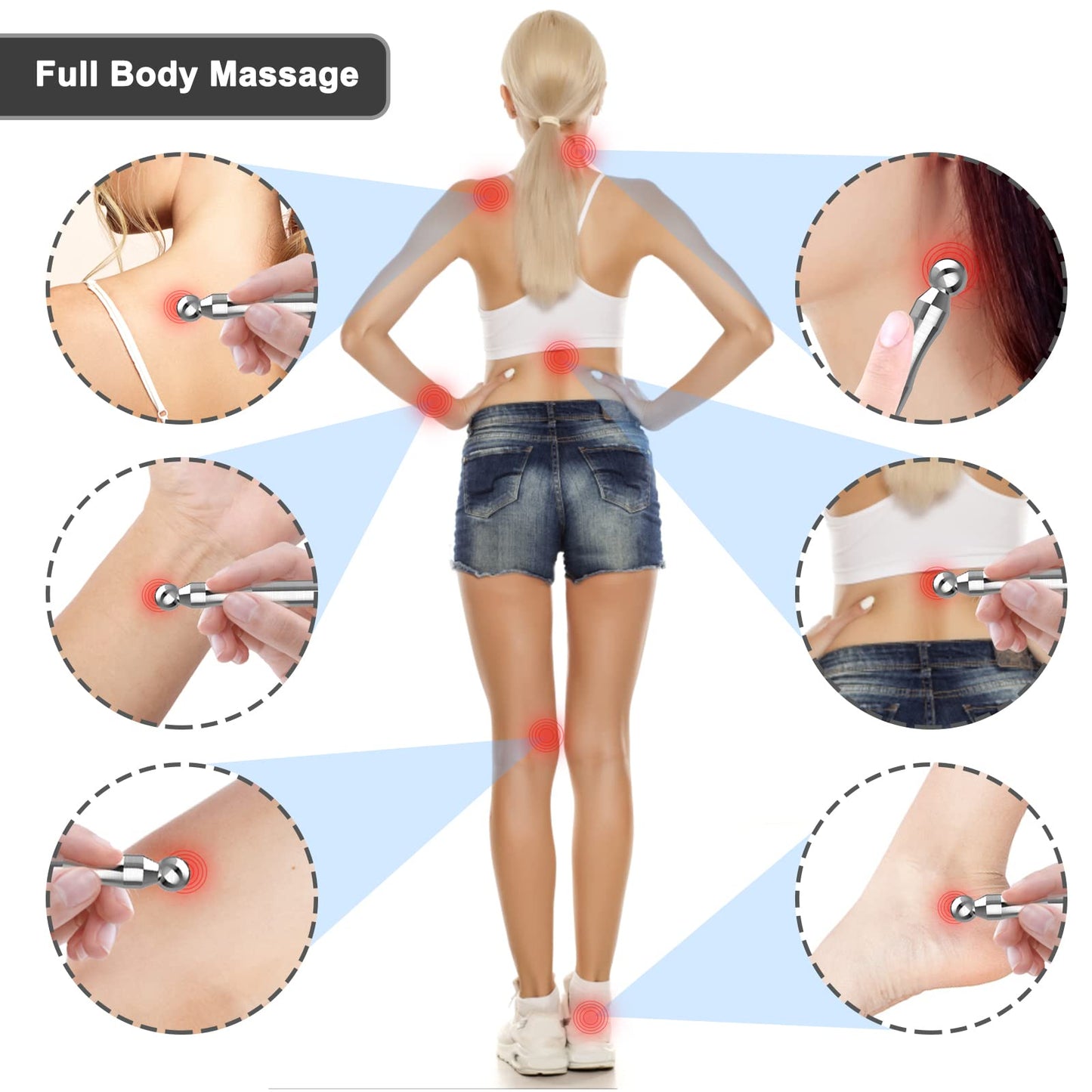 Melonsun Manual Acupuncture Pen – Stainless Steel Acupressure Tool for Full-Body Pain Relief & TMJ Relief