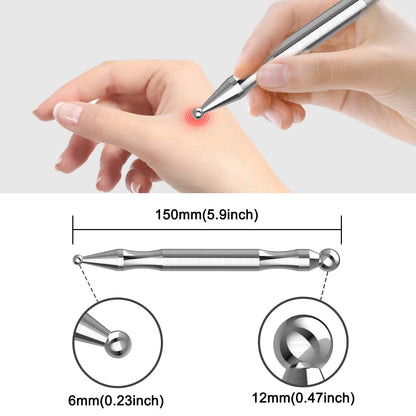 Melonsun Manual Acupuncture Pen – Stainless Steel Acupressure Tool for Full-Body Pain Relief & TMJ Relief