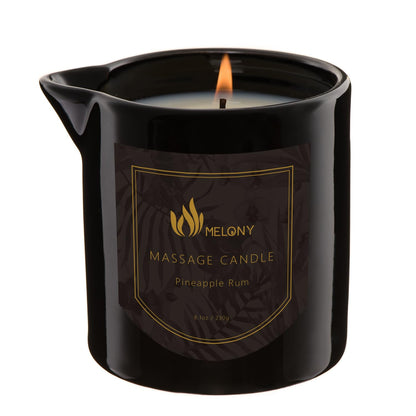 MELONY Massage Candle | Gentle Softening for Nourished, Hydrated, Balanced Skin | 230 g / 8.1 oz (Pineapple Rum)