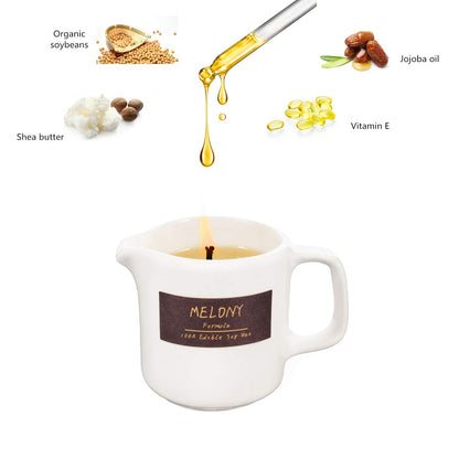 Melony Soy Massage Oil Candle – Coconut, 2.82 oz / 80 g