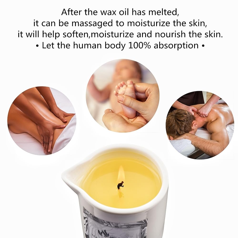 MELONY Soy Massage Oil Candle | Coconut | 8.1oz / 230g | Intensive Skin Treatment