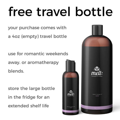 Melt Sensual Massage Oil - Relaxing Therapeutic Sweet Almond Oil (16oz)