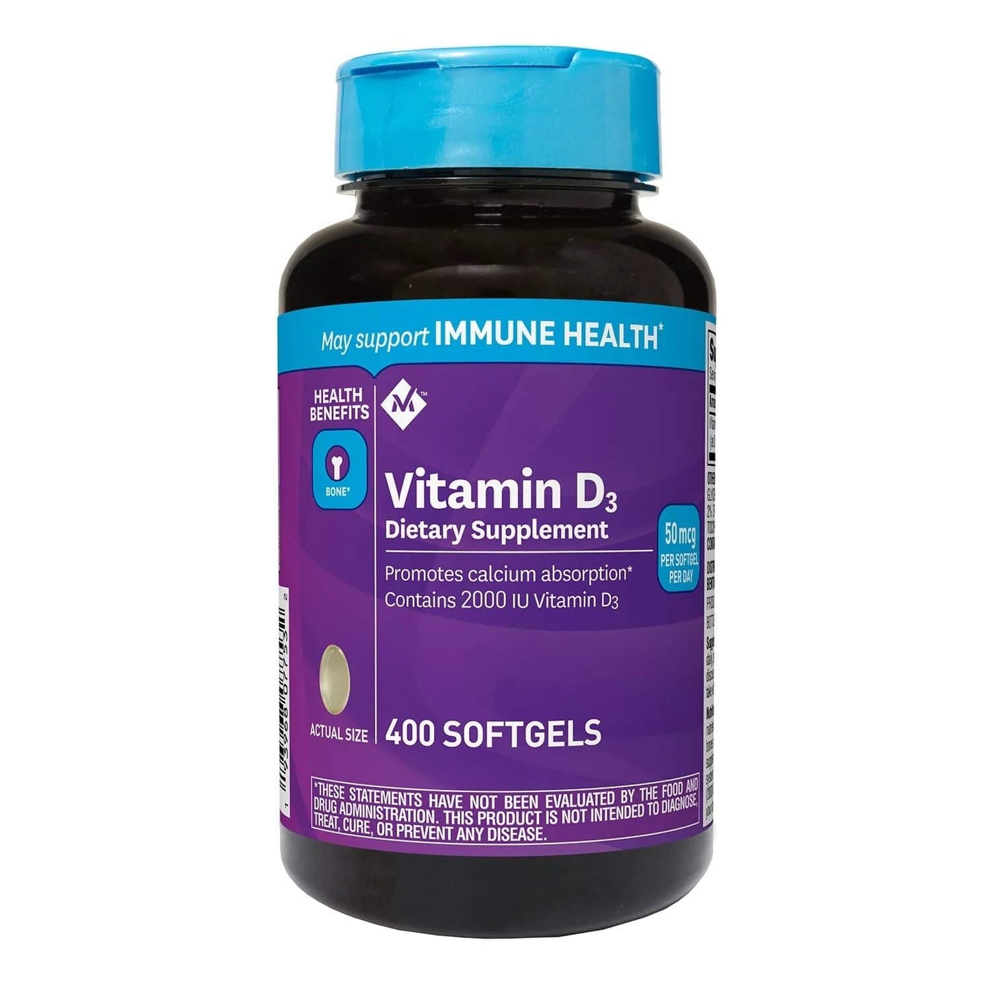 Member's Mark Vitamin D3 2000 IU (50 mcg) – 400 ct Dietary Supplement