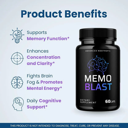 VIVALIS Memo Blast Capsules — 5 Pack Premium Formula for Overall Health & Wellness BritishVita | Premium UK Vitamins & Wellness Supplements