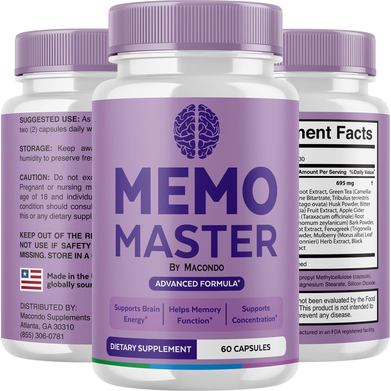 Memo Master Capsules (2-Pack) – All-Natural Memory & Focus Support