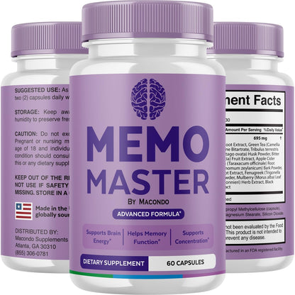 Memo Master Capsules (2-Pack) – All-Natural Memory & Focus Support