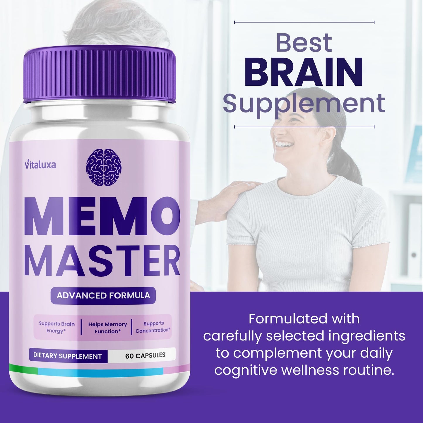 (3 Pack) Memo Master Capsules – Memo Mastery Memory Pills for Focus & Clarity (180 Count)