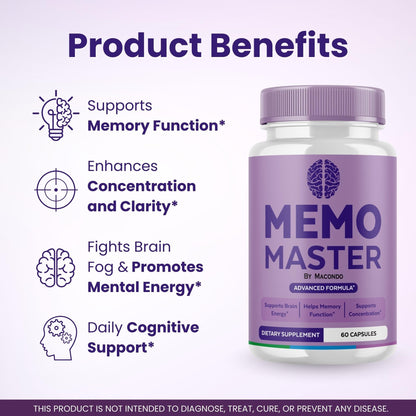 Memo Master Capsules (2-Pack) – All-Natural Memory & Focus Support