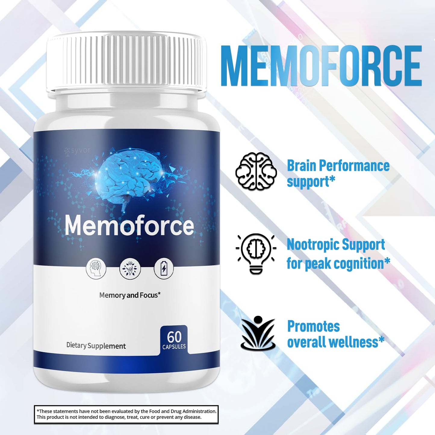 (3 Pack) Memoforce Capsules | Brain Health Support | All-Natural, Max Strength